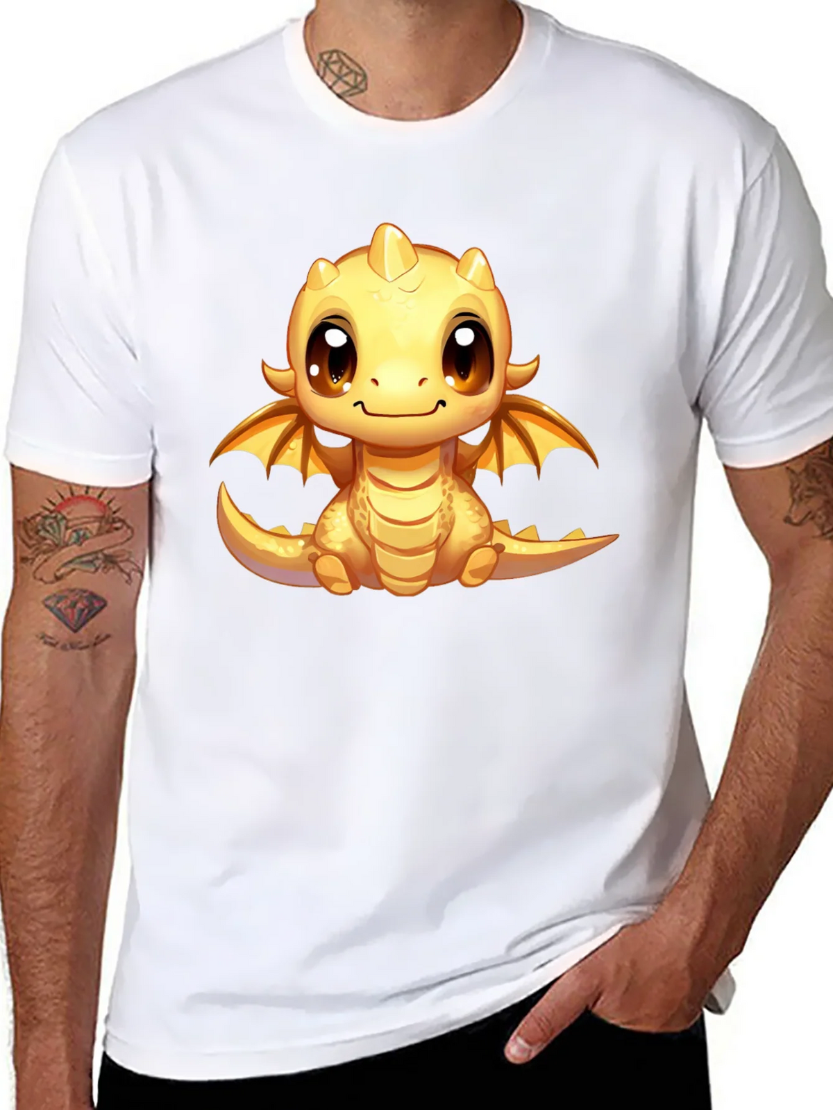 Cute Dragon Graphic Tee - Unisex Black T-Shirt product image 7