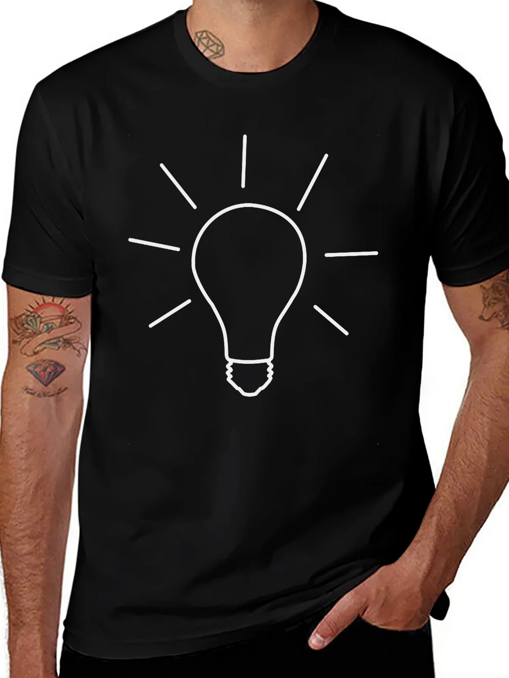 Illuminating Idea Tee - Light Bulb Graphic T-Shirt product image 1