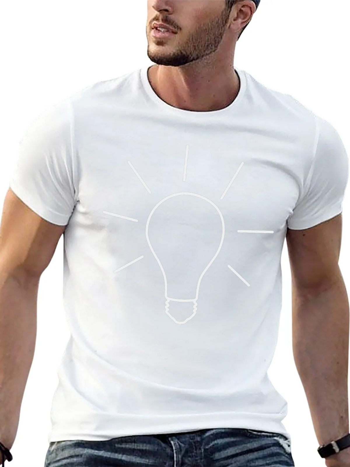 Illuminating Idea Tee - Light Bulb Graphic T-Shirt product image 3