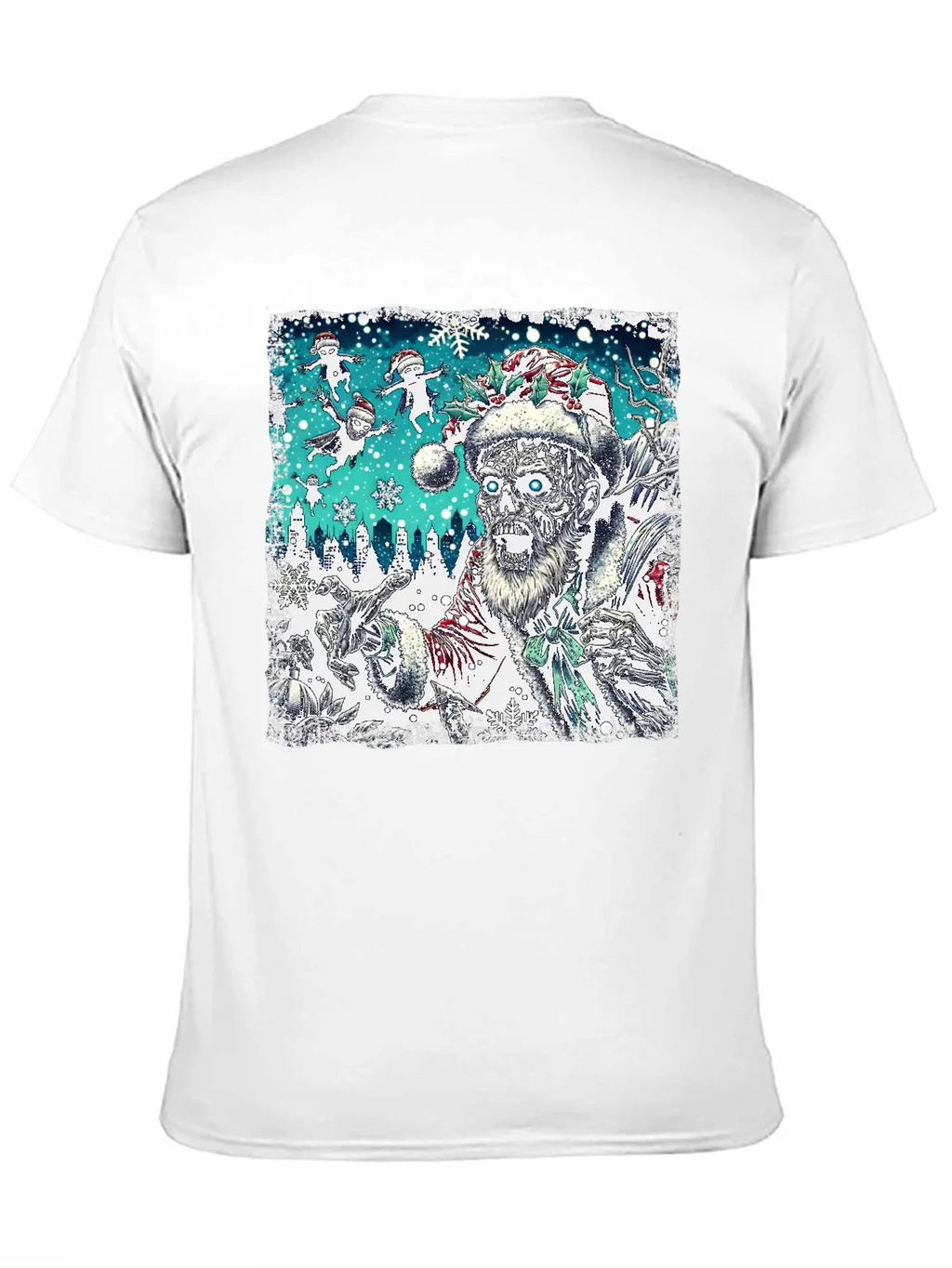 Zombie Santa Christmas Graphic Tee product image 10