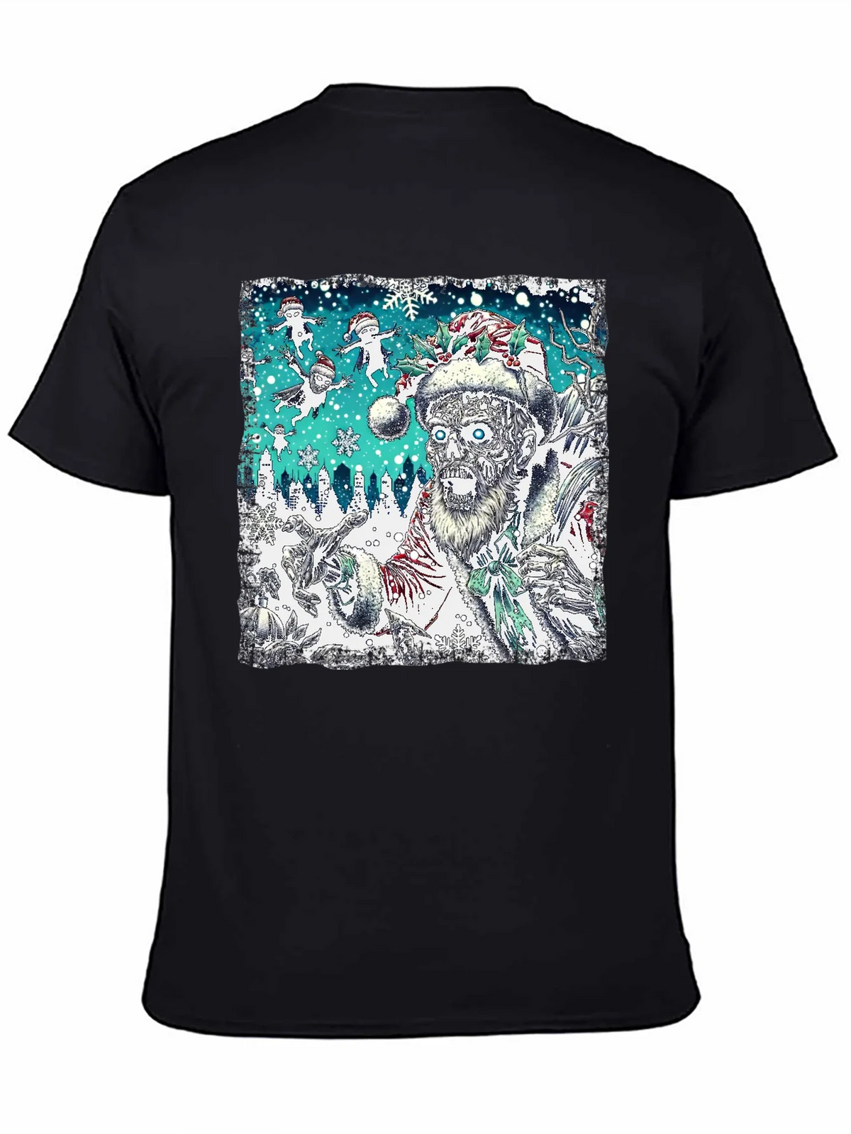 Zombie Santa Christmas Graphic Tee product image 4