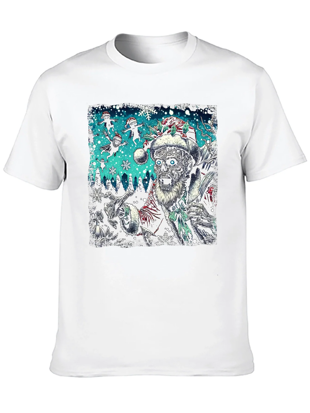 Zombie Santa Christmas Graphic Tee product image 9