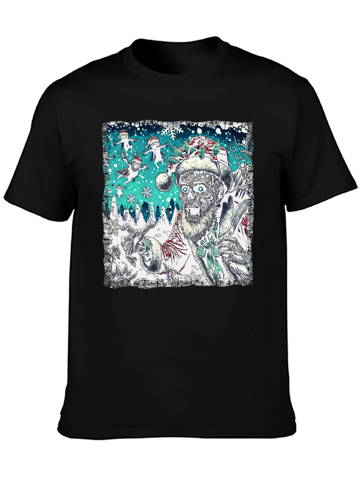 Zombie Santa Christmas Graphic Tee product image 3