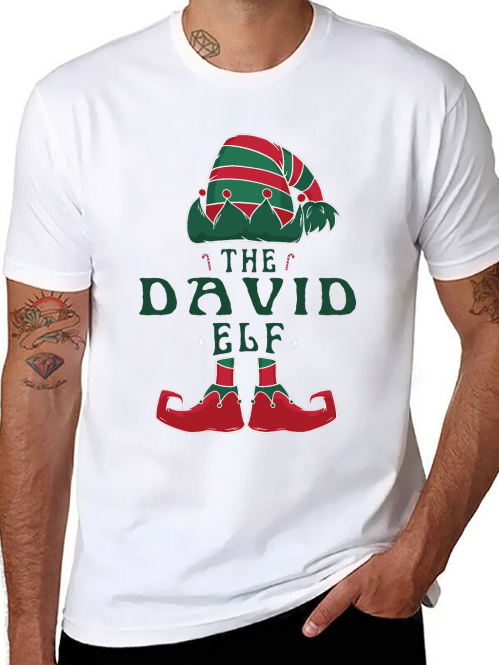 David Elf Christmas T-Shirt - Festive Holiday Apparel product image 7