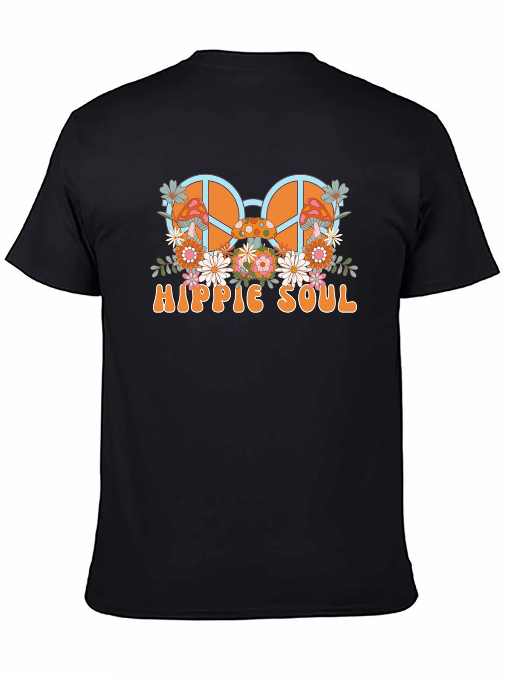 Hippie Soul Graphic T-Shirt - Retro Peace Sign & Mushroom product image 4