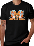 Hippie Soul Graphic T-Shirt - Retro Peace Sign & Mushroom product image 1