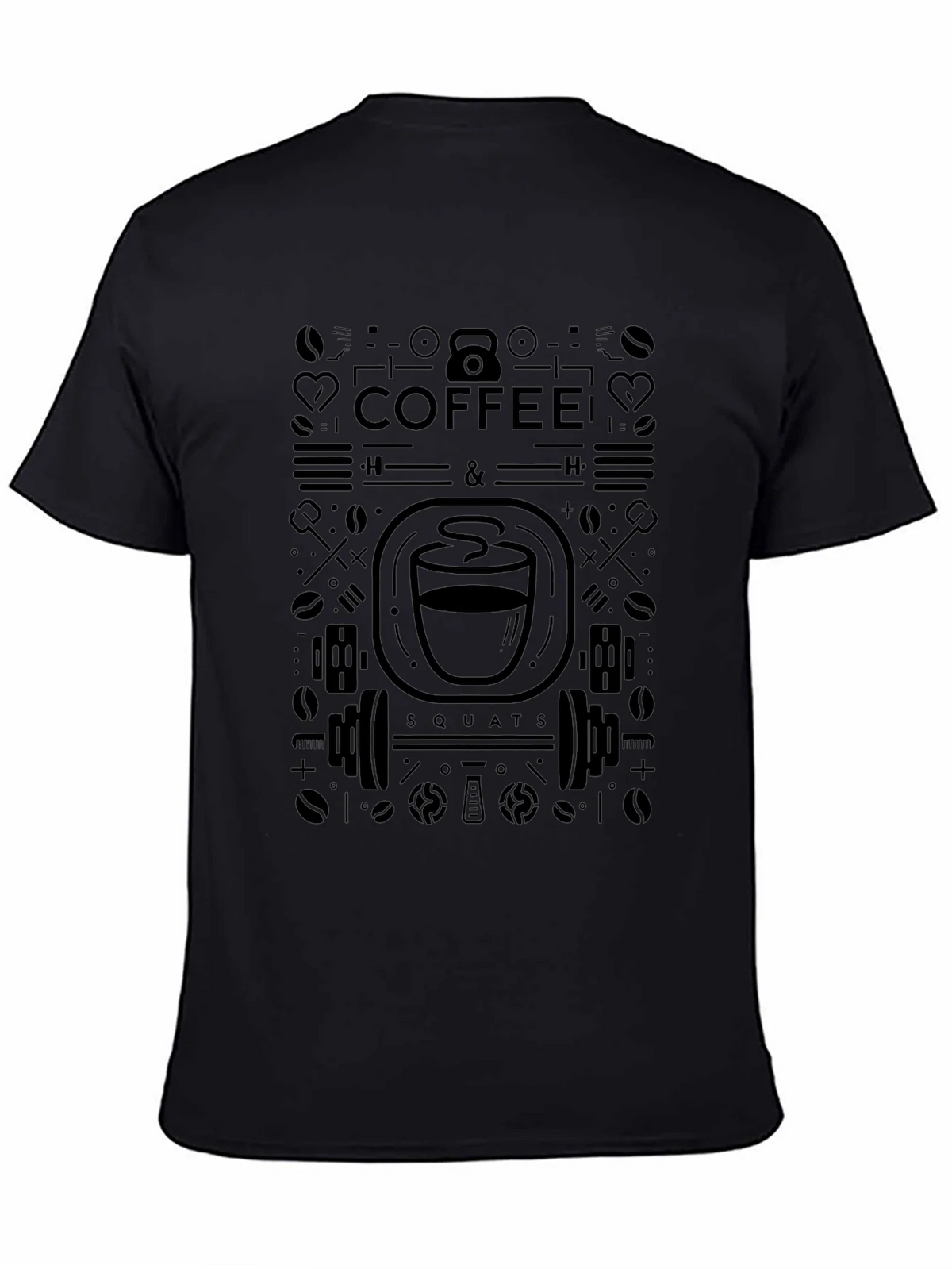 Coffee & Squats Graphic Tee - Black product image 4