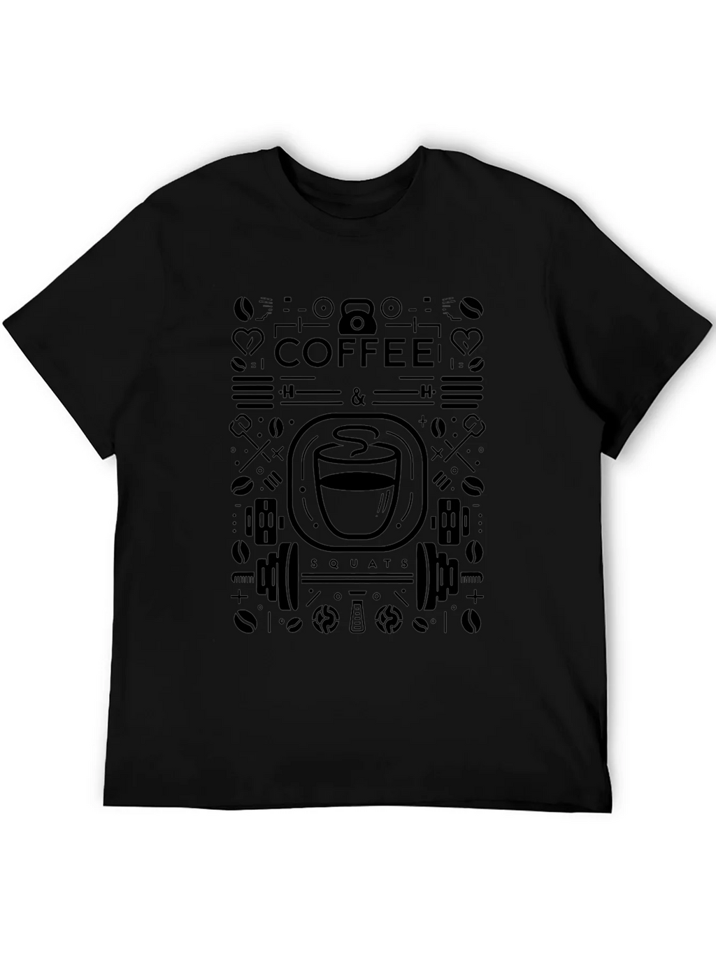 Coffee & Squats Graphic Tee - Black product image 5