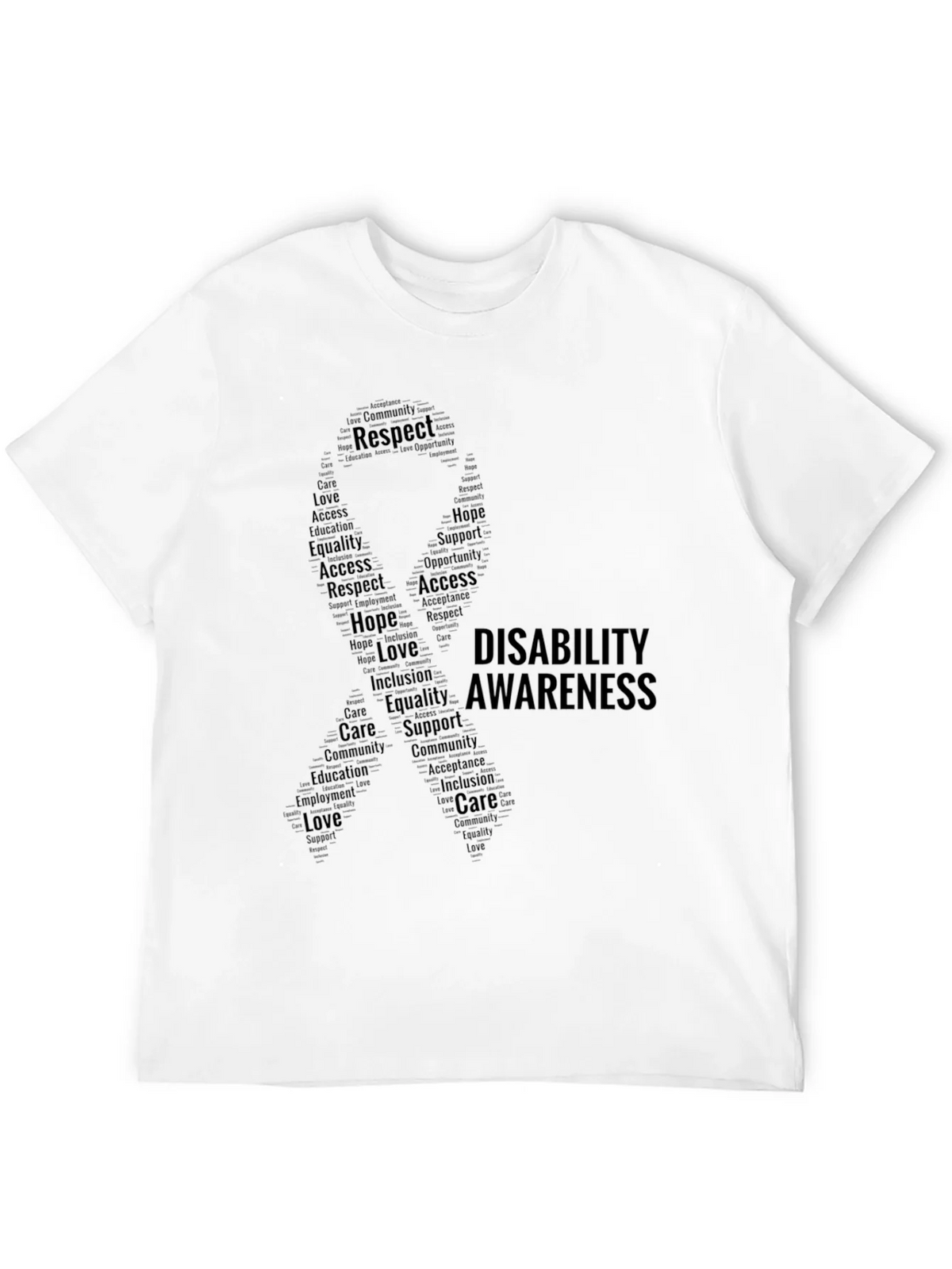 Disability Awareness Word Art T-Shirt product image 11