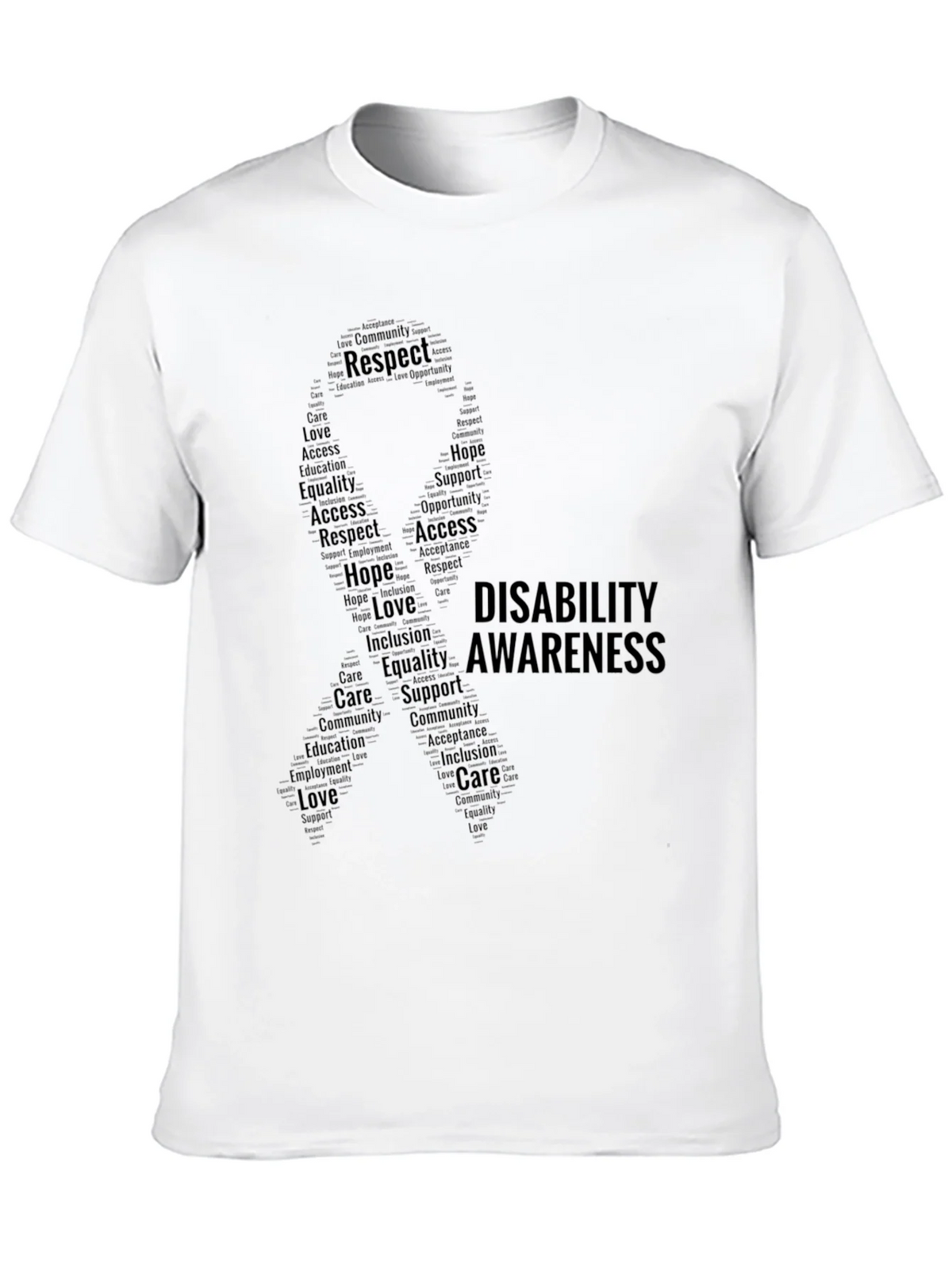 Disability Awareness Word Art T-Shirt product image 9
