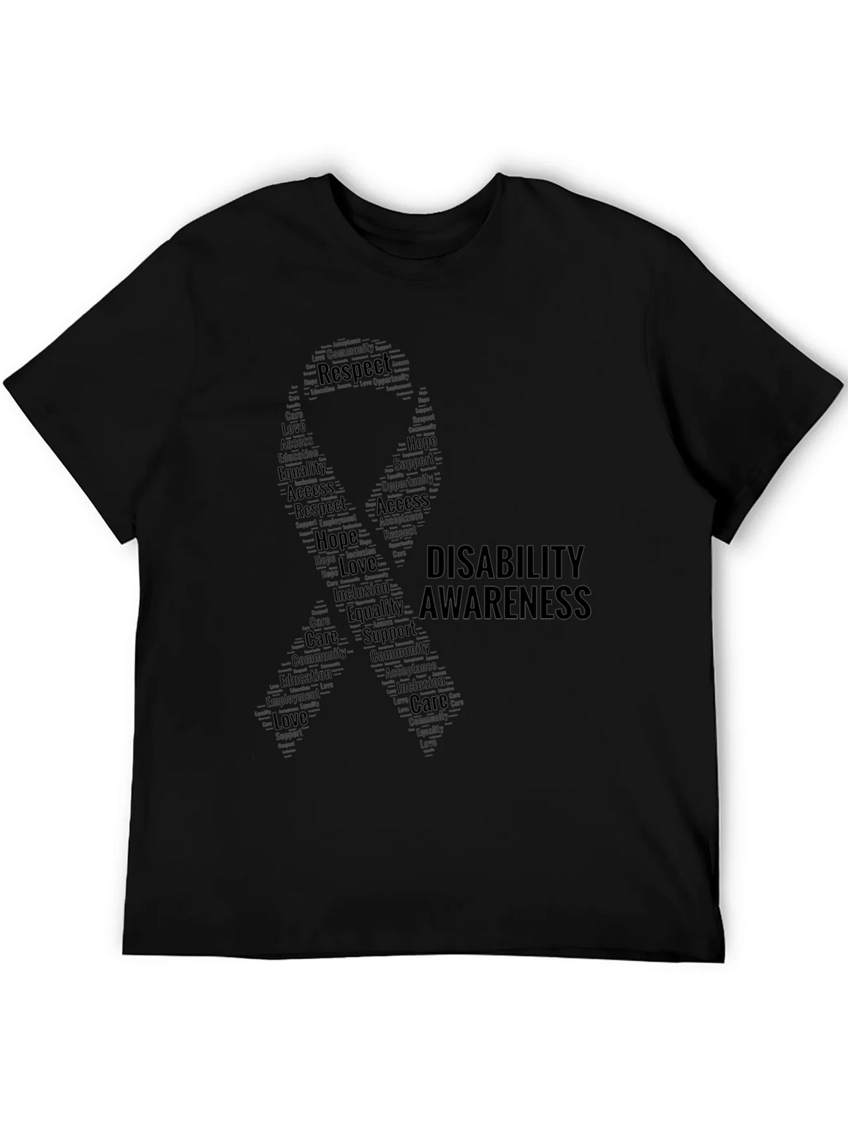 Disability Awareness Word Art T-Shirt product image 5