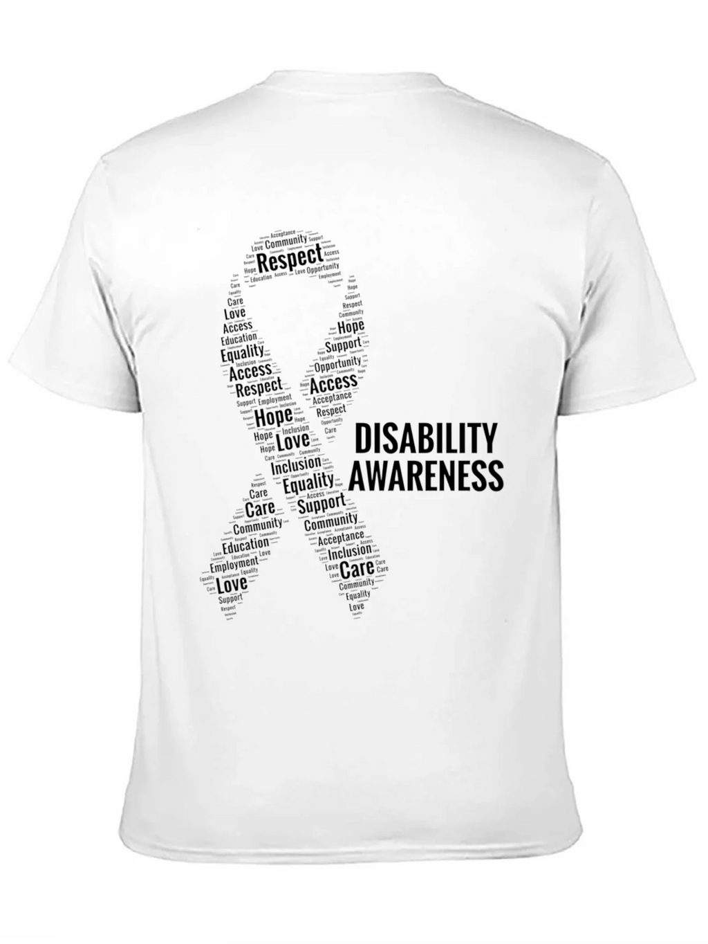 Disability Awareness Word Art T-Shirt product image 10