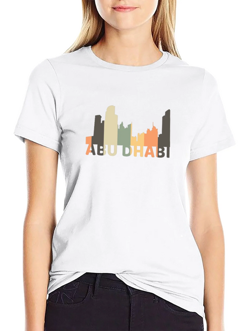 Abu Dhabi Skyline T-Shirt - Retro Design product image 1