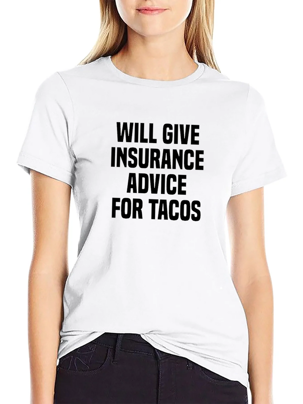 Insurance Advice For Tacos Black T-Shirt product image 5