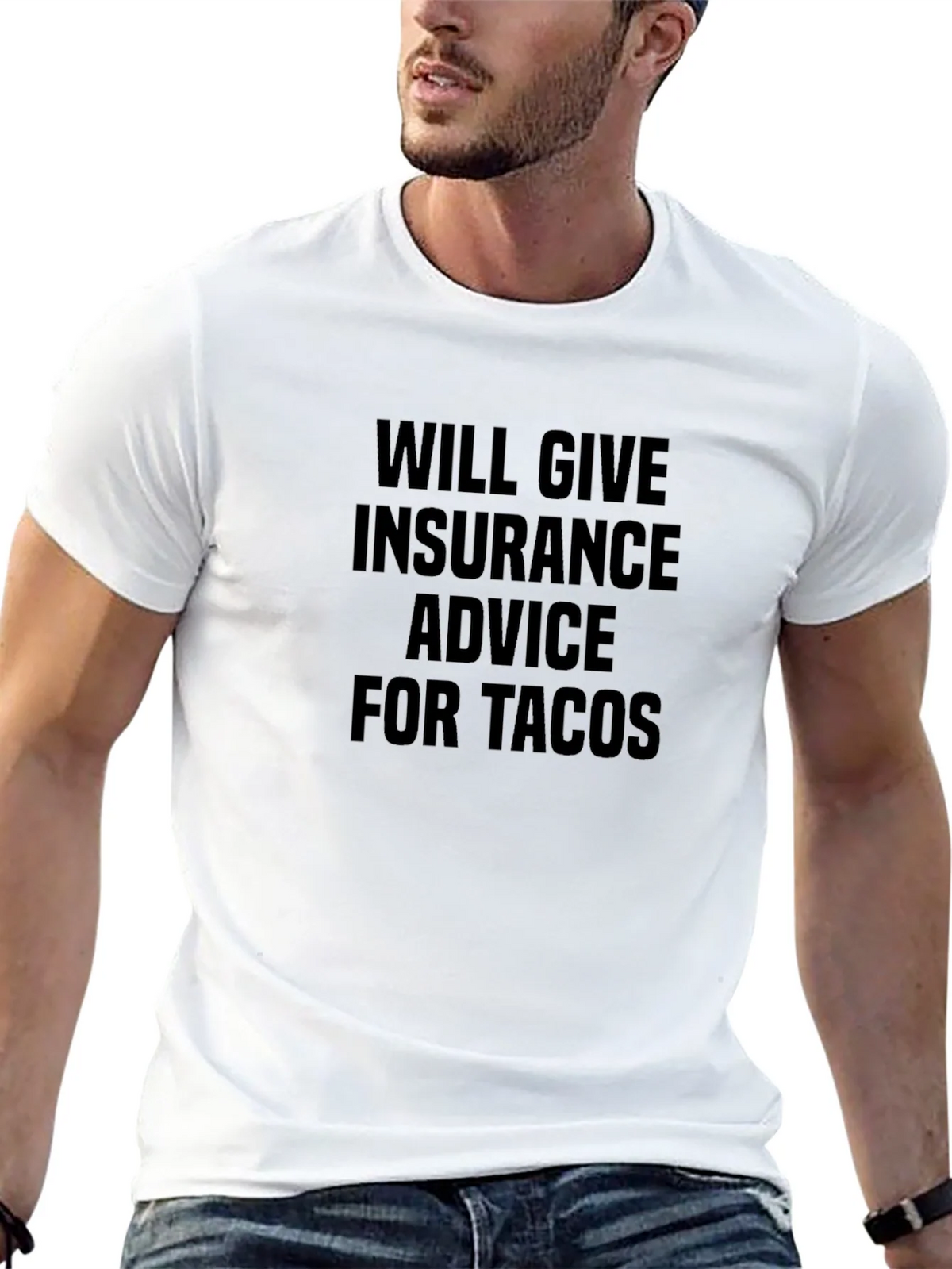 Insurance Advice For Tacos Black T-Shirt product image 9