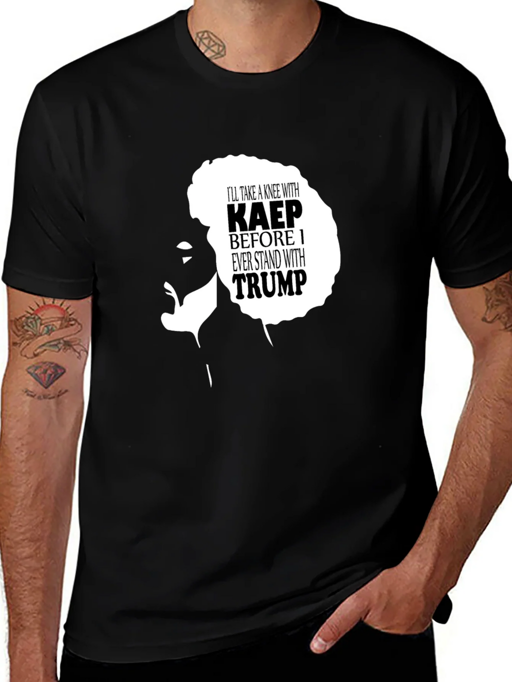 Kneel With Kaepernick T-Shirt - Political Statement Tee product image 1