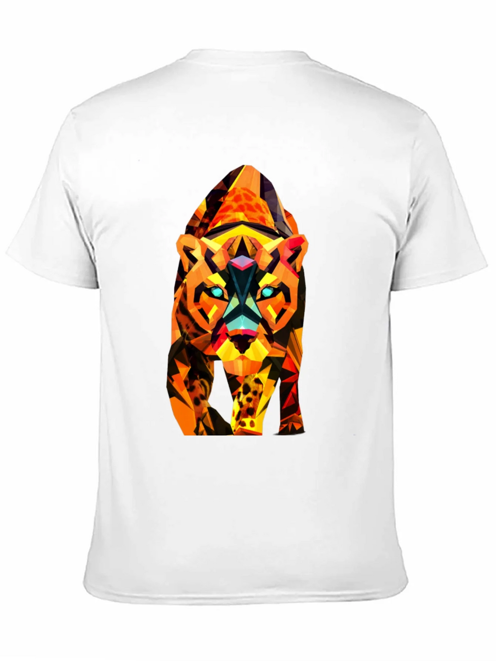 Abstract Geometric Tiger Graphic Tee - Black product image 10