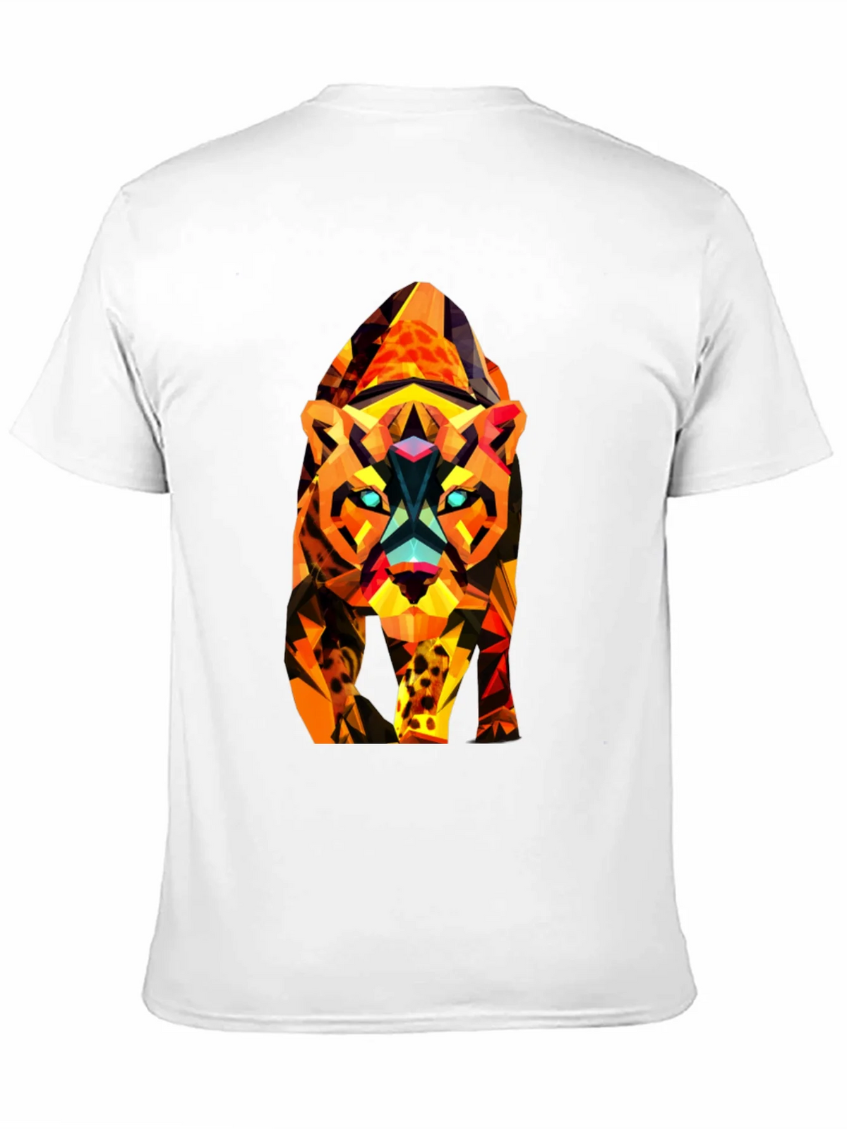 Abstract Geometric Tiger Graphic Tee - Black product image 10