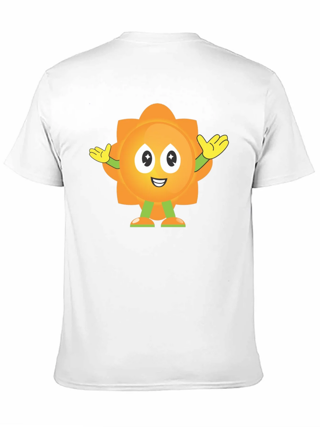 Fun Flower Cartoon Graphic Black T-Shirt product image 10