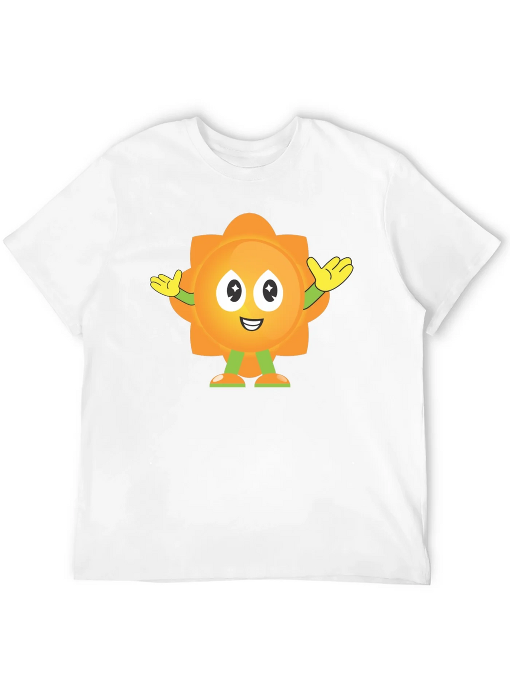 Fun Flower Cartoon Graphic Black T-Shirt product image 11