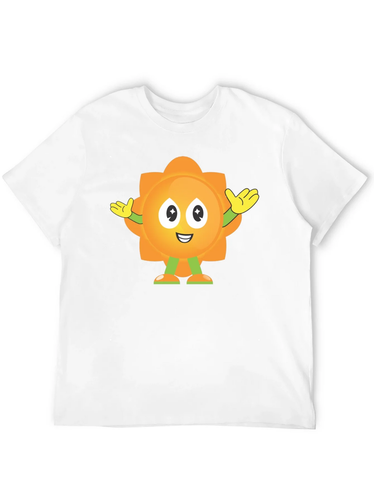 Fun Flower Cartoon Graphic Black T-Shirt product image 11