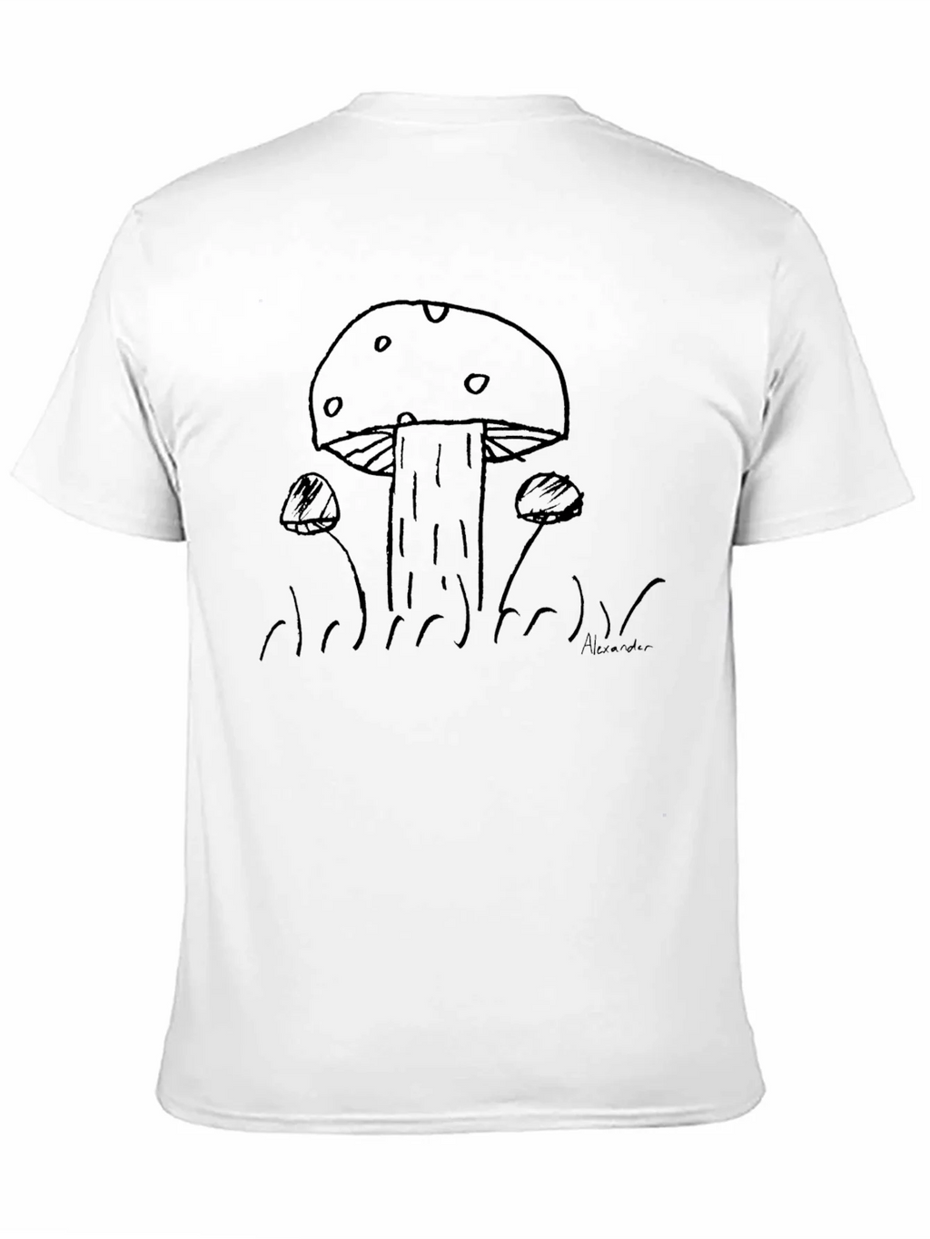 Mushroom Sketch Black T-Shirt product image 10