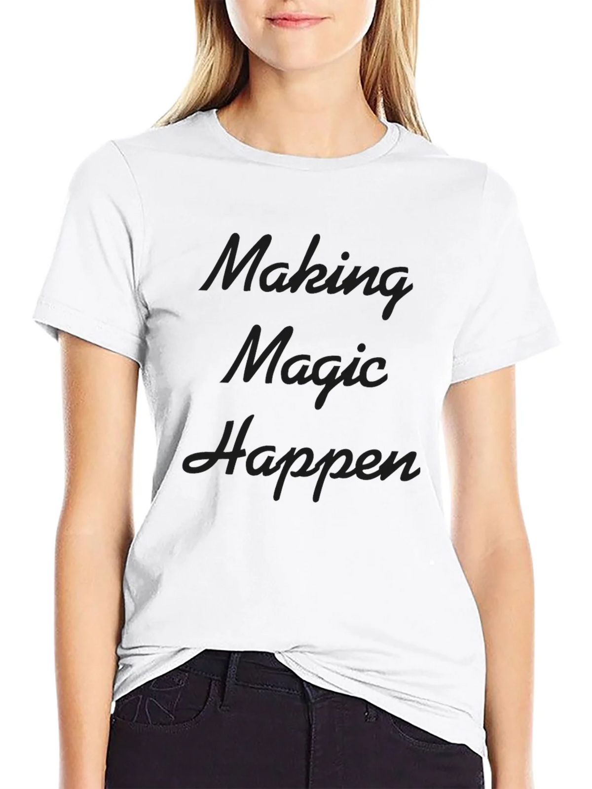 Making Magic Happen Black Graphic Tee product image 8