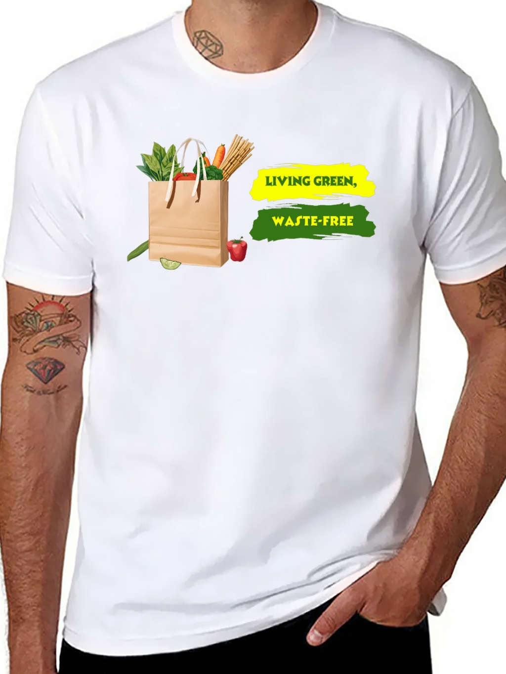 Eco-Friendly Living Green Waste-Free Graphic T-Shirt product image 7