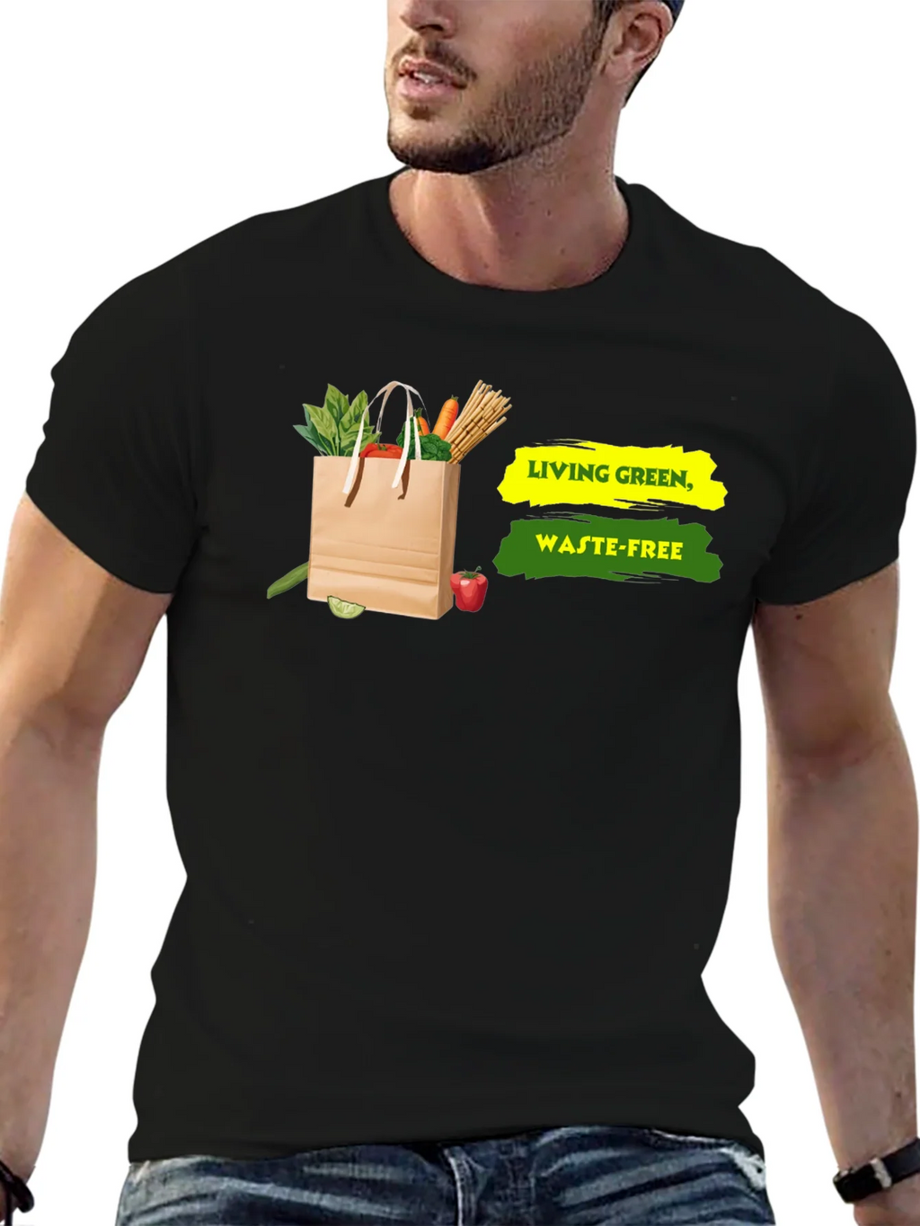 Eco-Friendly Living Green Waste-Free Graphic T-Shirt product image 6