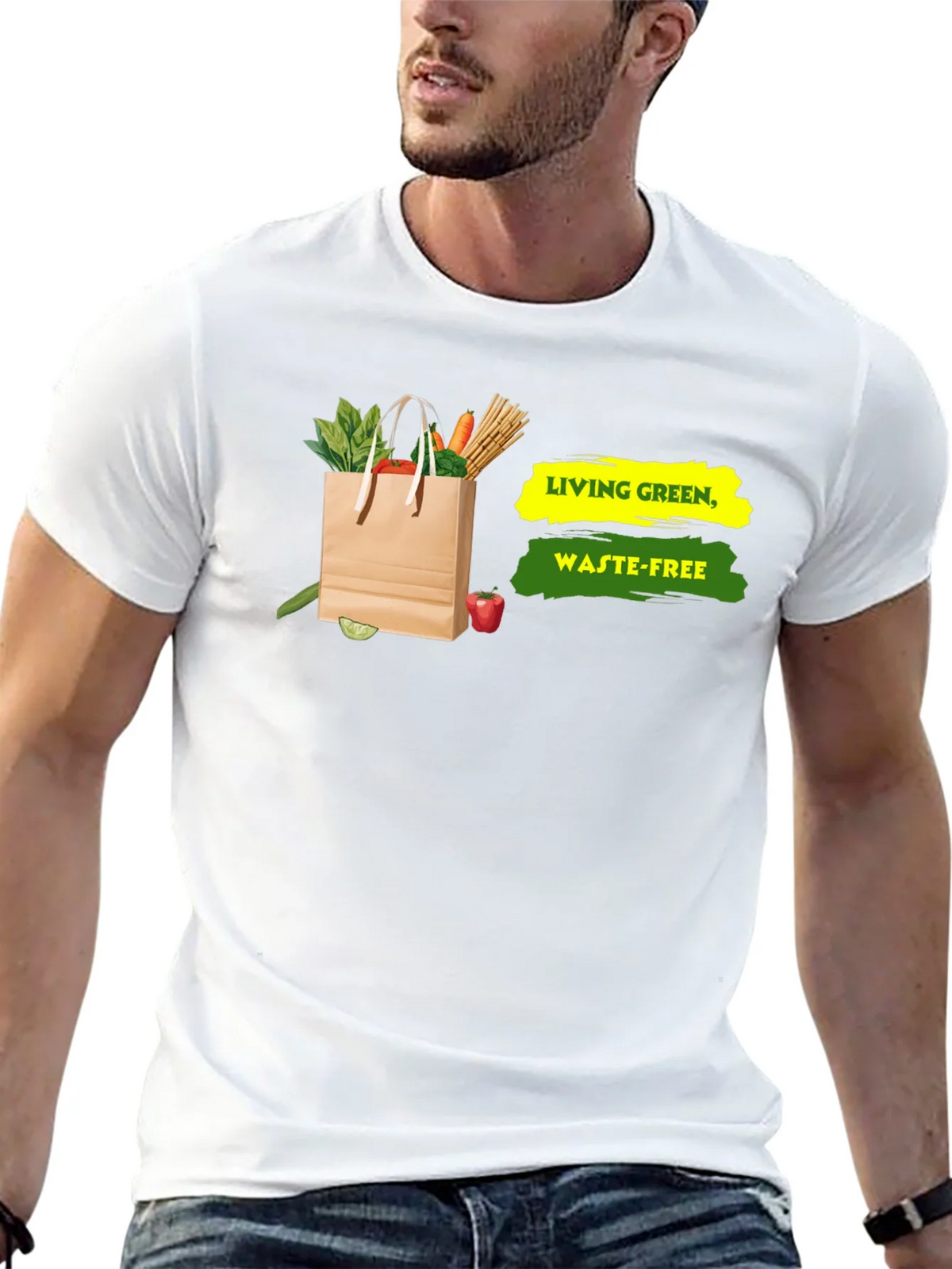 Eco-Friendly Living Green Waste-Free Graphic T-Shirt product image 12