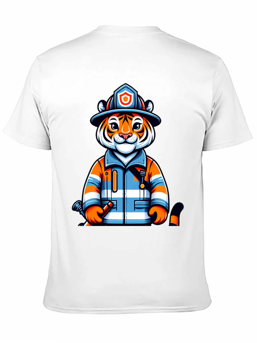 Tiger Firefighter Graphic Tee - Novelty Animal Shirt product image 10