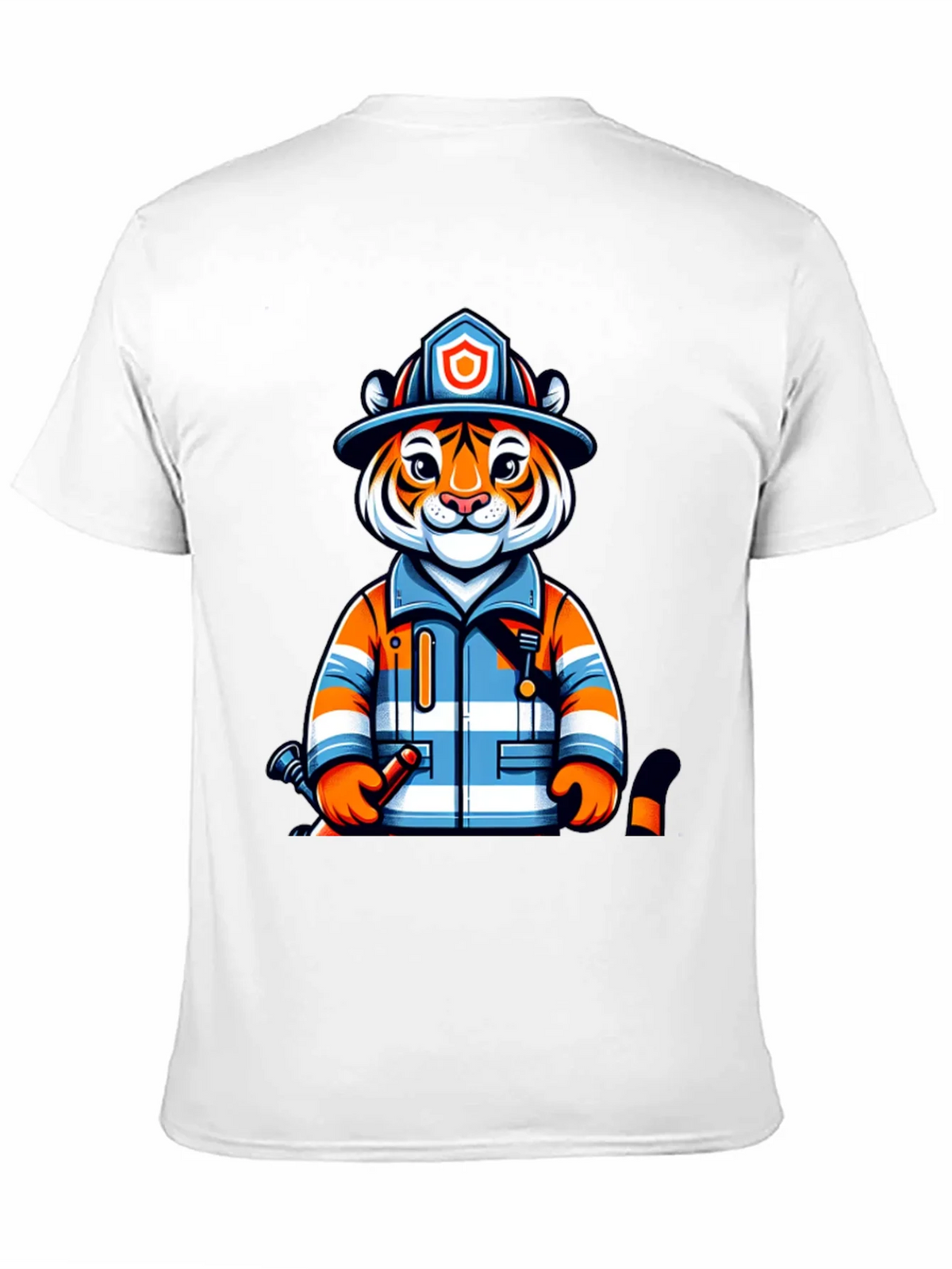 Tiger Firefighter Graphic Tee - Novelty Animal Shirt product image 10