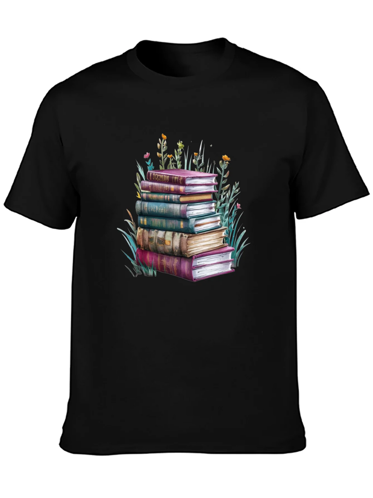 Book Stack Graphic Tee - Readers Delight product image 1