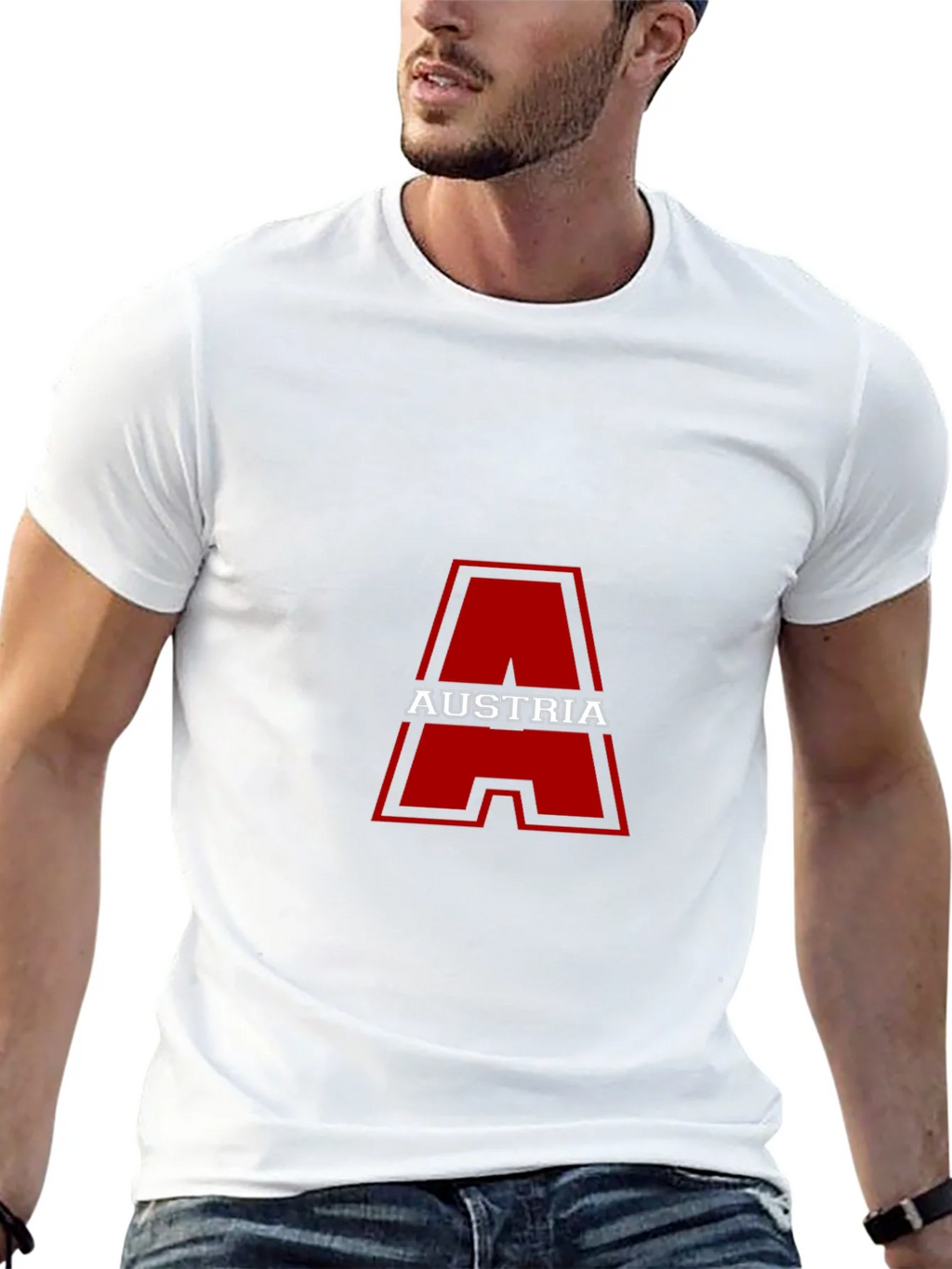 Austria Graphic Tee - Bold Letter A Design product image 6