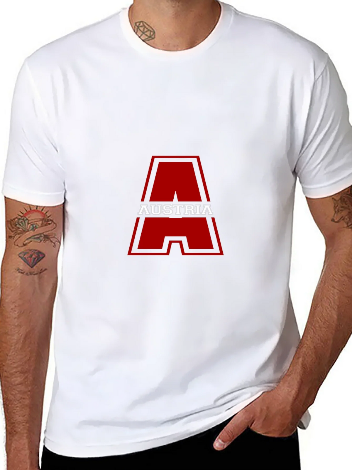 Austria Graphic Tee - Bold Letter A Design product image 3