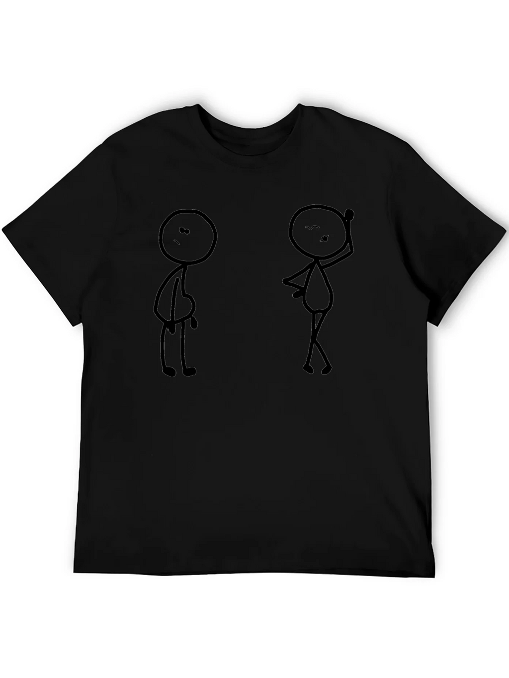 Funny Stick Figure Graphic Black T-Shirt product image 5