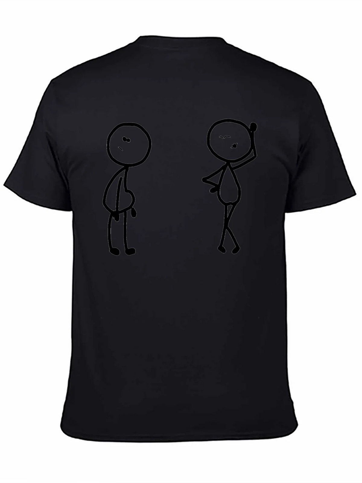 Funny Stick Figure Graphic Black T-Shirt product image 4