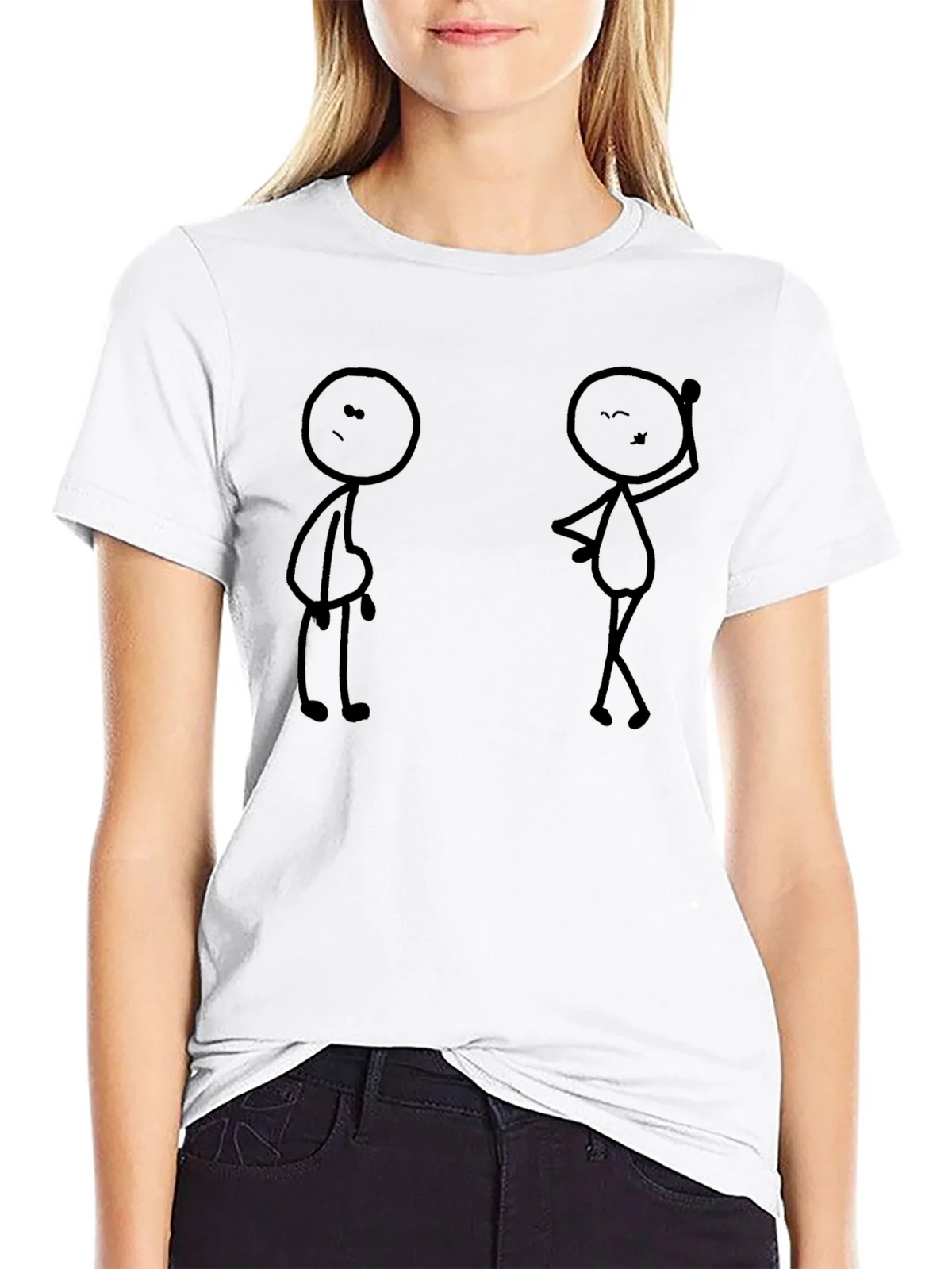 Funny Stick Figure Graphic Black T-Shirt product image 8