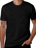 Funny Stick Figure Graphic Black T-Shirt product image 1