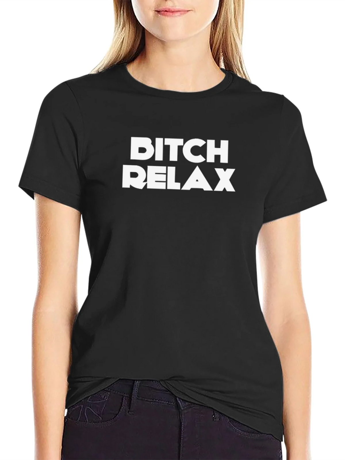 Ditch Relax Graphic Print Black T-Shirt product image 2