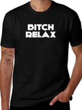 Ditch Relax Graphic Print Black T-Shirt product image 1