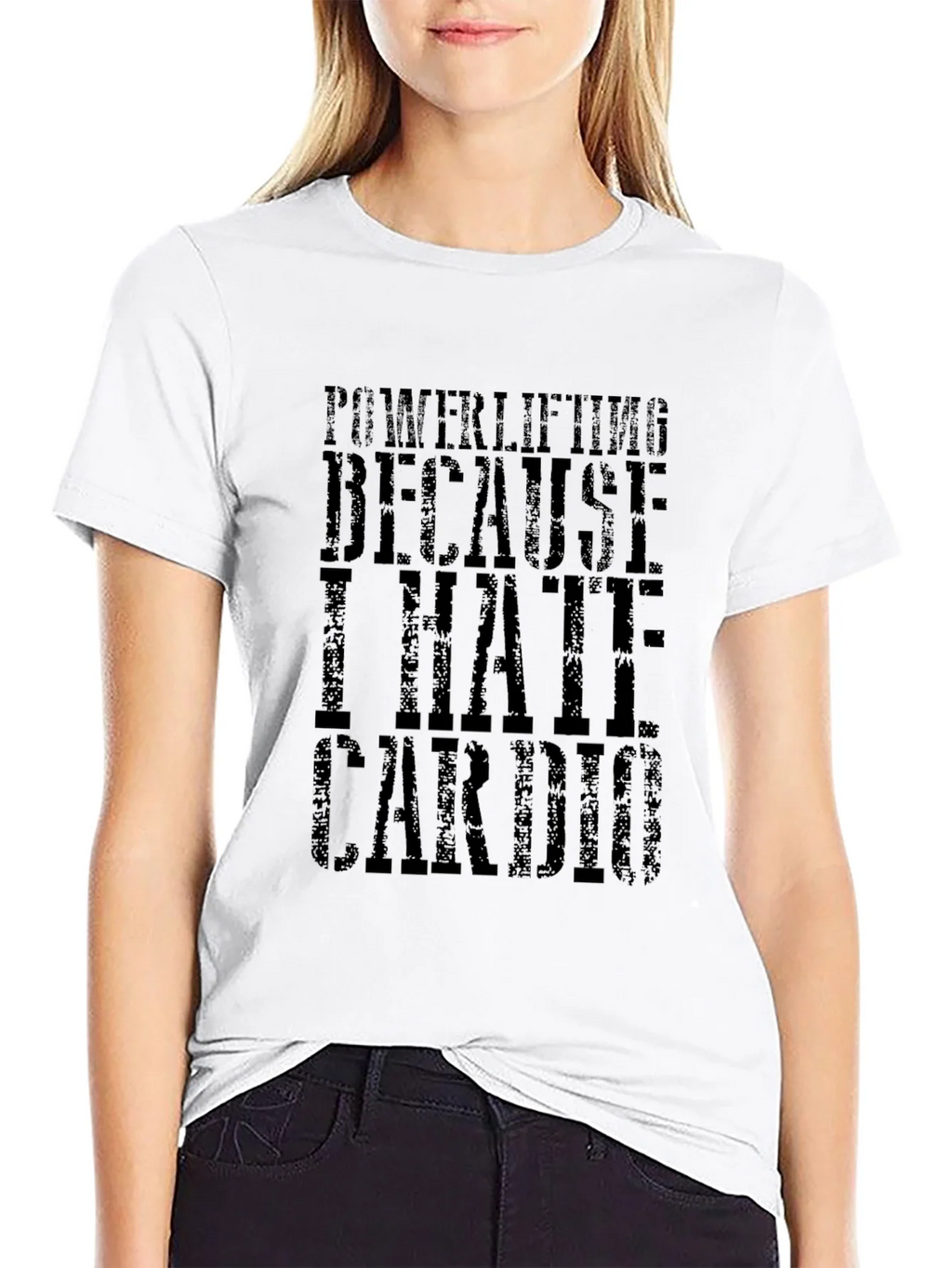 Powerlifting Because I Hate Cardio Black T-Shirt product image 8