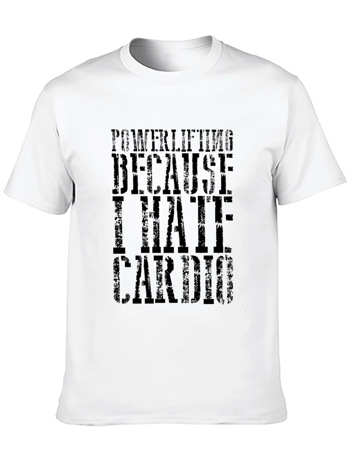 Powerlifting Because I Hate Cardio Black T-Shirt product image 9