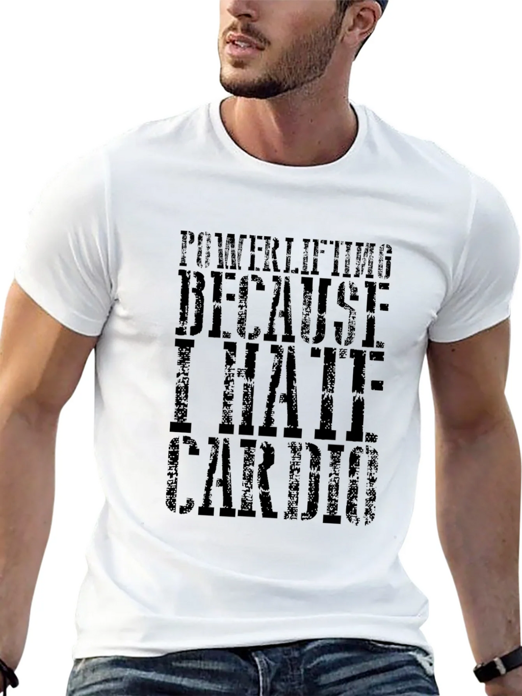 Powerlifting Because I Hate Cardio Black T-Shirt product image 12