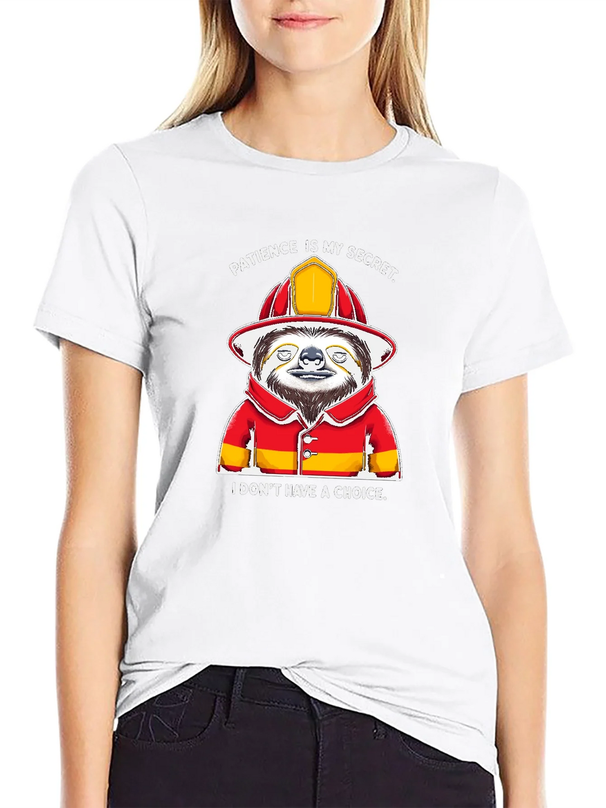 Funny Sloth Firefighter T-Shirt - Patience Is My Secret product image 8