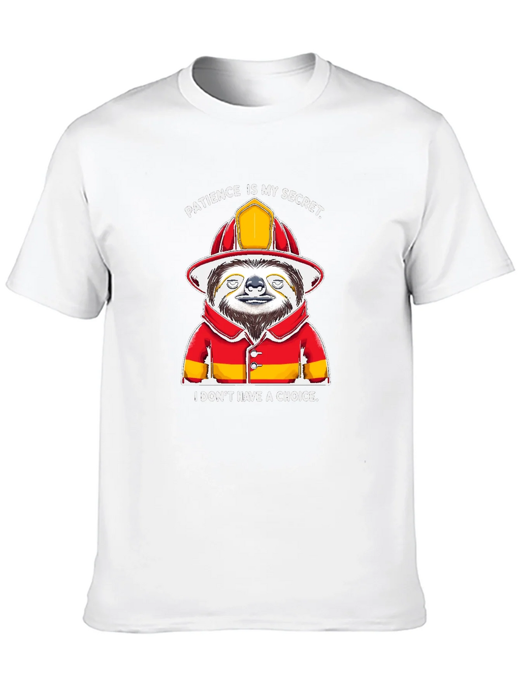 Funny Sloth Firefighter T-Shirt - Patience Is My Secret product image 9