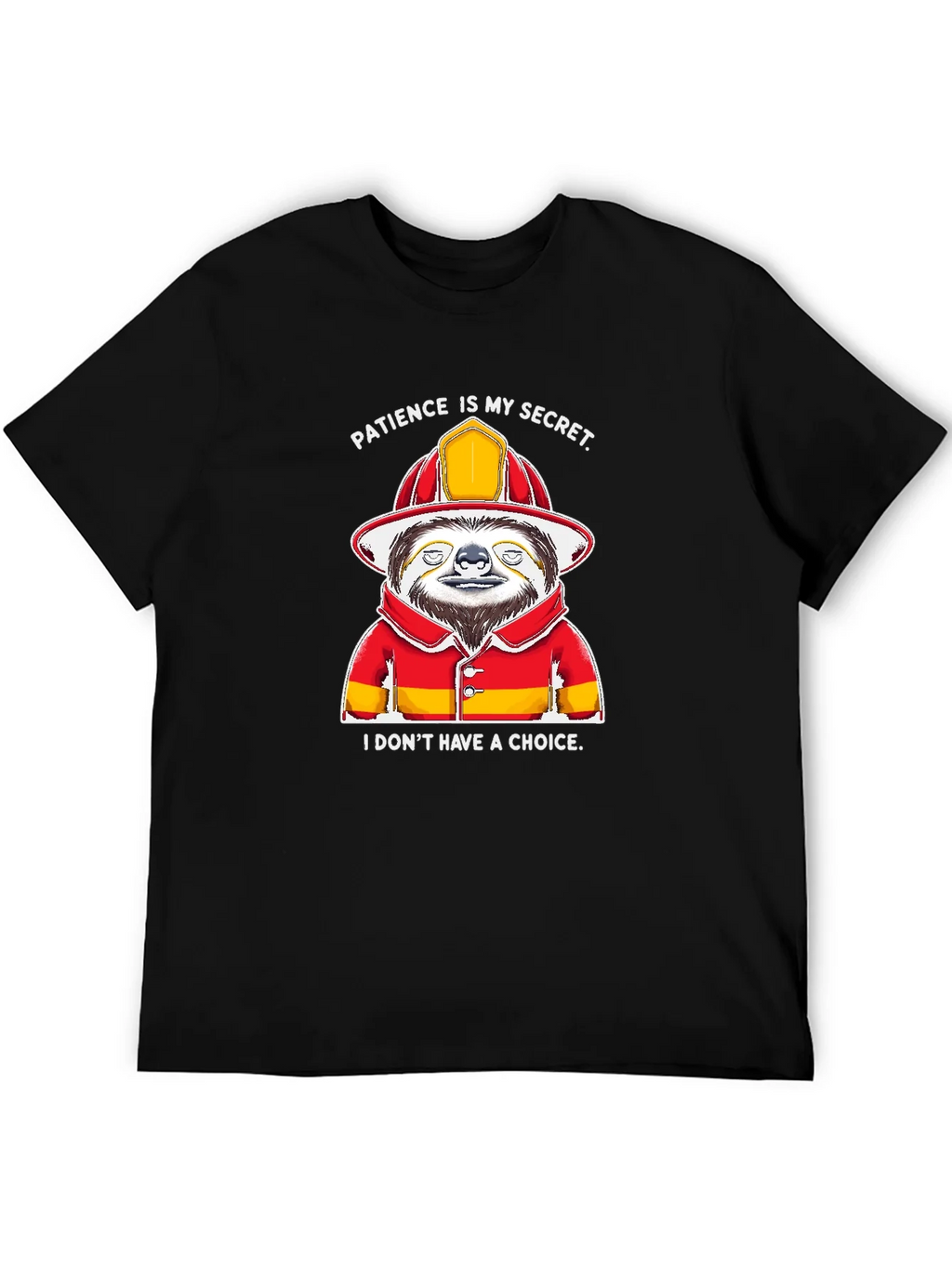 Funny Sloth Firefighter T-Shirt - Patience Is My Secret product image 5