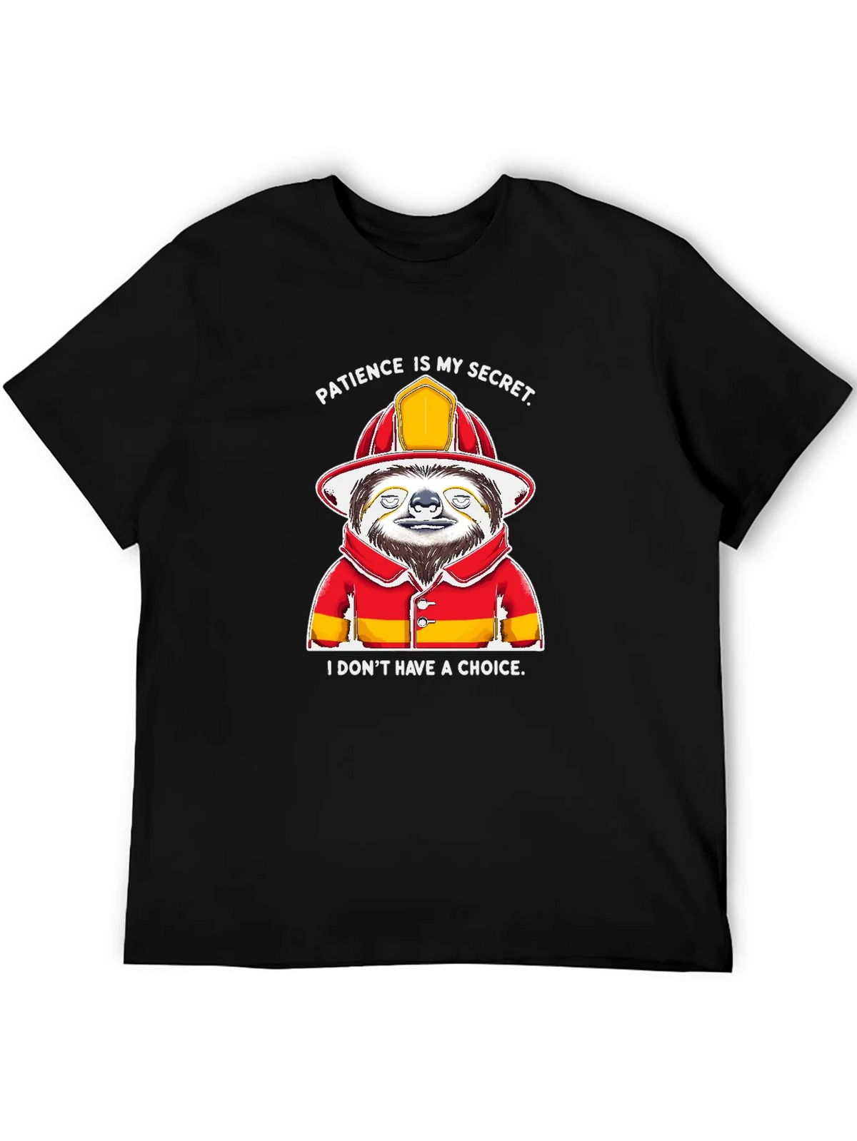 Funny Sloth Firefighter T-Shirt - Patience Is My Secret product image 5