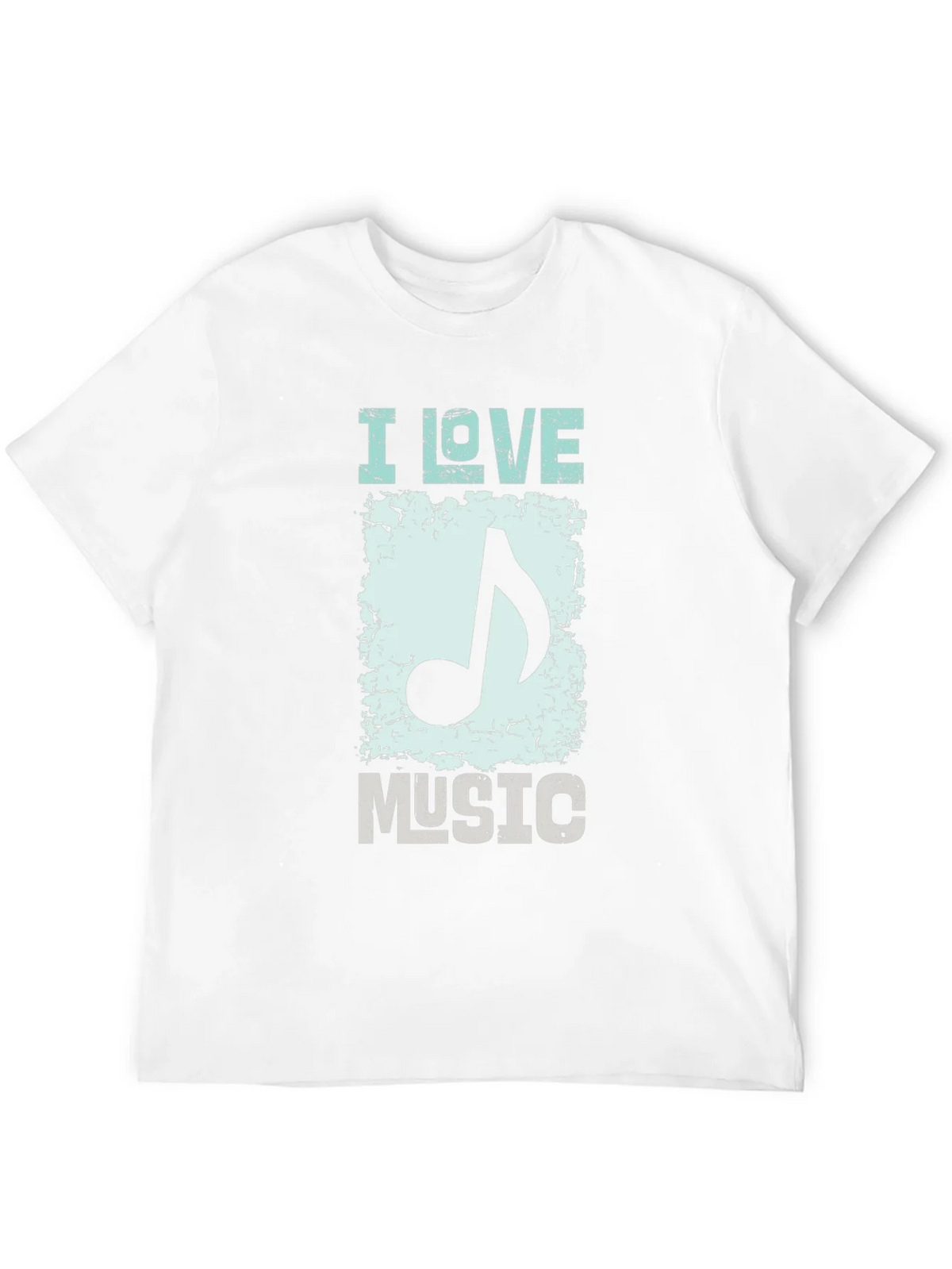 I Love Music Graphic Print Black T-Shirt product image 9