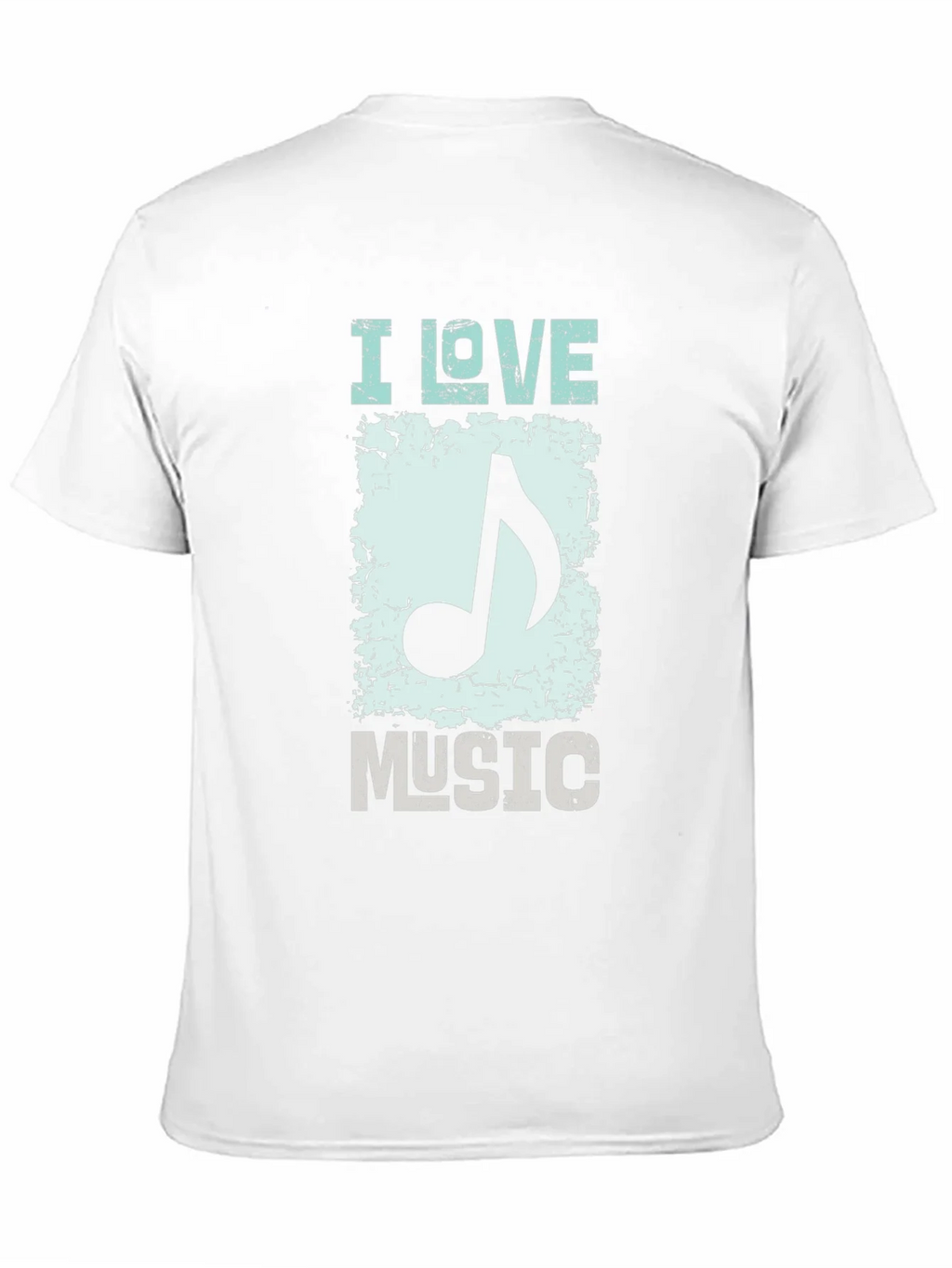 I Love Music Graphic Print Black T-Shirt product image 8